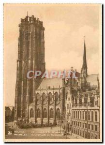 Modern Postcard Mechelen Cathedral St Rumbold