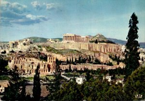Greece Athens View Of Acropolis 1962
