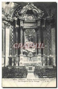 Postcard Old Paris Saint Sulpice Church The Lady Chapel