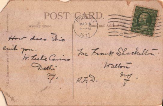 romance postcard: A Bench Soon They Sighted