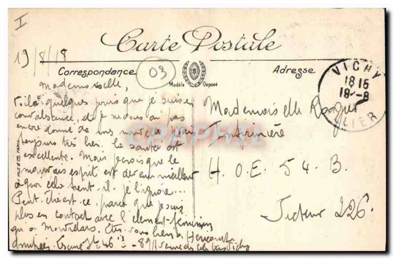 Old Postcard Vichy Le Pavillon de la Source des Celestins
