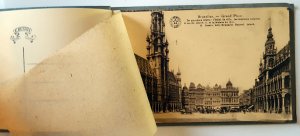 VINTAGE 12 POSTCARDS ALBUM GRAND'PLACE - BRUSSELS. Printer: Desaix. UNUSED!!!