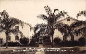 B11/ St Petersburg Florida Fl RPPC Postcard c1940s Carrolton Arms Apartments