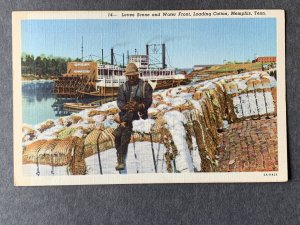 Levee Scene Memphis TN Linen Postcard H2051082831