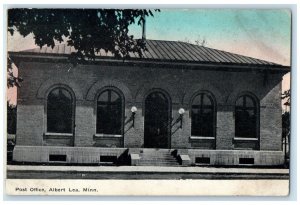 1910 Post Office Exterior Building Albert Lea Minnesota Vintage Antique Postcard