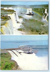 CURITIBA, Parana Brazil ~ HELICOPTERS Touring Iguazu Falls? 4x6 Postcard