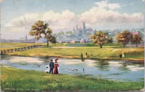 Lincoln England from the River People Birds c1906 Tuck Postcard H59