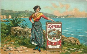 Postcard C-1910 Italian Superba Olive Oil Advertising TP24-627