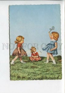 3128882 TENNIS girl old Meissner & Buch postcard