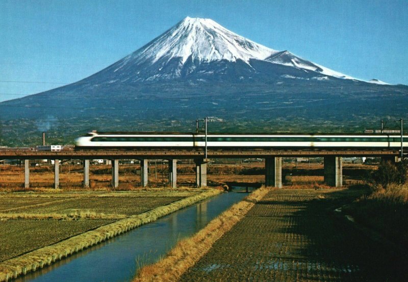 Postcard The World's Fastest Bullet Train New Tokaido Line Shizuoka Japan 