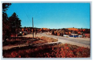 Sioux Narrows Ontario Canada Postcard Main Street Looking North c1960's