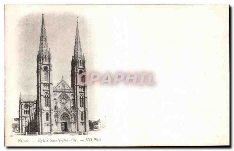 Old Postcard Nimes Eglise Sainte Brandile