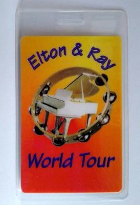 Elton John Ray Cooper Backstage Pass Original 1994 Pop Rock Piano Tambourine