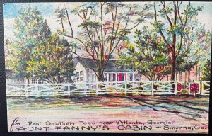 Vintage Postcard 1940's Aunt Fanny's Cabin Restaurant, Smyrna, Georgia