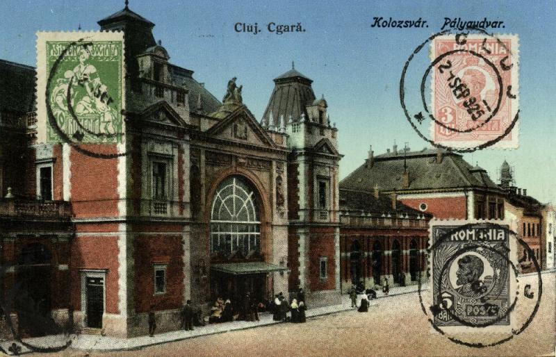 romania, CLUJ KOLOZSVAR, Cgara, Railway Station (1925) Stamps