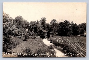 J87/ Dover Ohio RPPC Postcard c1910 Leiter Studio High Bridge Cuyahoga 1847