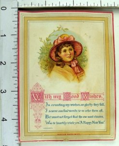 1870's Lovely Marcus Ward Victorian Christmas 3 Card Set w/ Poems  F102