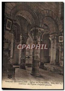 Old Postcard Espallon Church of Persia inside the left & # 39eglise chapel