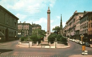 Baltimore Maryland,1962 Washington Monument & Mt. Vernon Place, Vintage Postcard