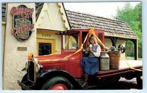 COLORADO SPRINGS, CO ~ Advertising COLORADO CITY CREAMERY Old Truck   Postcard