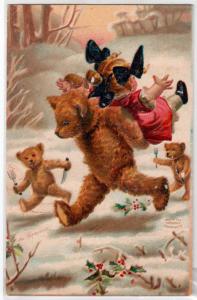 Molly & the Bear, signed Greiner, International Arts