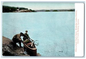 c1905 Muskoka Lakes District Grand Trunk Railway System Boat Antique Postcard