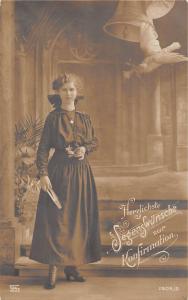 BG4622 konfirmation confirmation girl pigeon bell  germany greetings