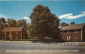 Birthplace of President John & John Quincy Adams Unused 