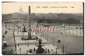 Postcard Old Paris Concorde Square