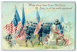 1907 Decoration Day Soldier Band Parade Patriotic Clermont NY Tuck's Postcard