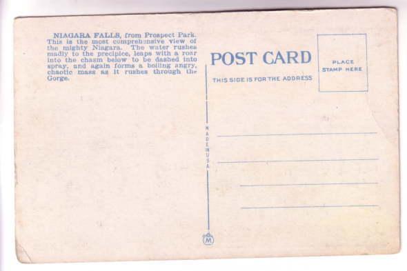 Niagara Falls from Prospect Park, New York