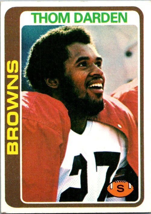 1978 Topps Football Card Thom Harden Cleveland Browns sk7102