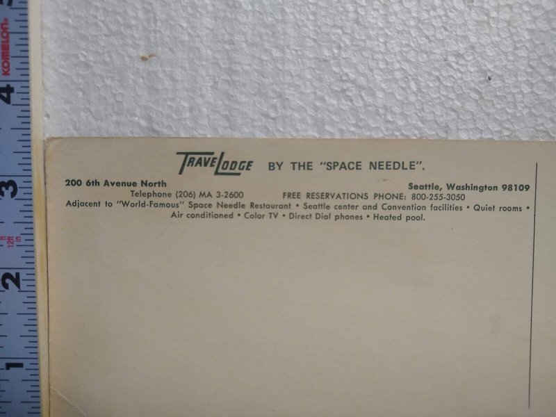Postcard TraveLodge By The Space Needle, Seattle, Washington