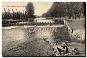 Old Postcard Caen Dam L Orne Lavoir Lavandieres