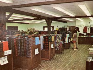 Vintage 60s Little Amana Woolen Goods Interstate 80 Iowa  Photo Postcard