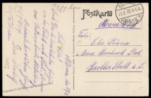 Germany 1918 Zeppelin Airship Hamburg Altona Feldpost Cover Used 79196