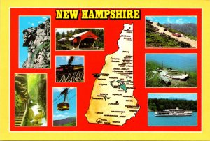 New Hampshire Multi View With Map Of The Granite State