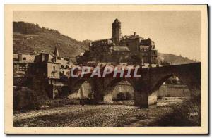 Postcard Espalion Former L & # 39Ancien Chateau