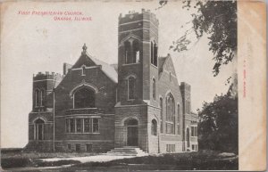 Postcard First Presbyterian Church Onarga IL