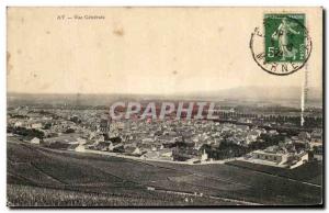 Old Postcard Ay Vue Generale