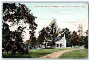 1936 Residence of J.D. Cheney South Manchester Connecticut CT Antique Postcard 