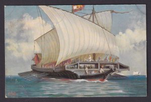 Vinatge postcard GERMANY Marine-Galerie Nr.53 - Venetian galley