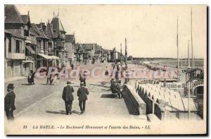 Old Postcard La Baule Hennecart Boulevard and the entrance of the Baths