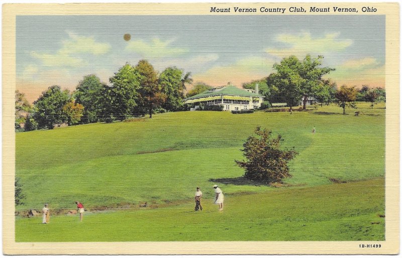 US Unused - Mount Vernon Country Club, Mount Vernon, Ohio. Great clean card.