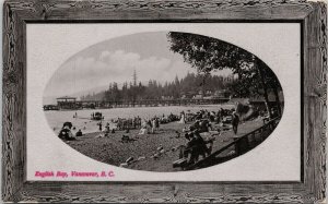 English Bay Vancouver BC British Columbia 1914 Oval Pacific Novelty Postcard H14