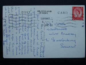 Cornwall PAR SANDS Looking East to London Rock c1960s Postcard by Overland Views