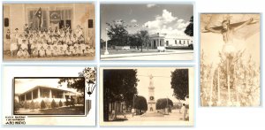 Lot Of 5 Early Unidentified Cuba Real Photo RPPC Postcards (LOT 9)