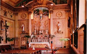 Interior Notre Dame Victories Church Canada Altar VTG Postcard UNP Unused  