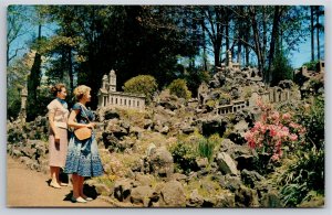 Cullman AL~Cathedral Of Mobile AL & Other Miniatures In Ave Maria Grotto~Vtg PC