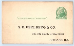 1923 Sample Outfit Request S E Perlberg & Co Chicago IL Advertising Postal Card